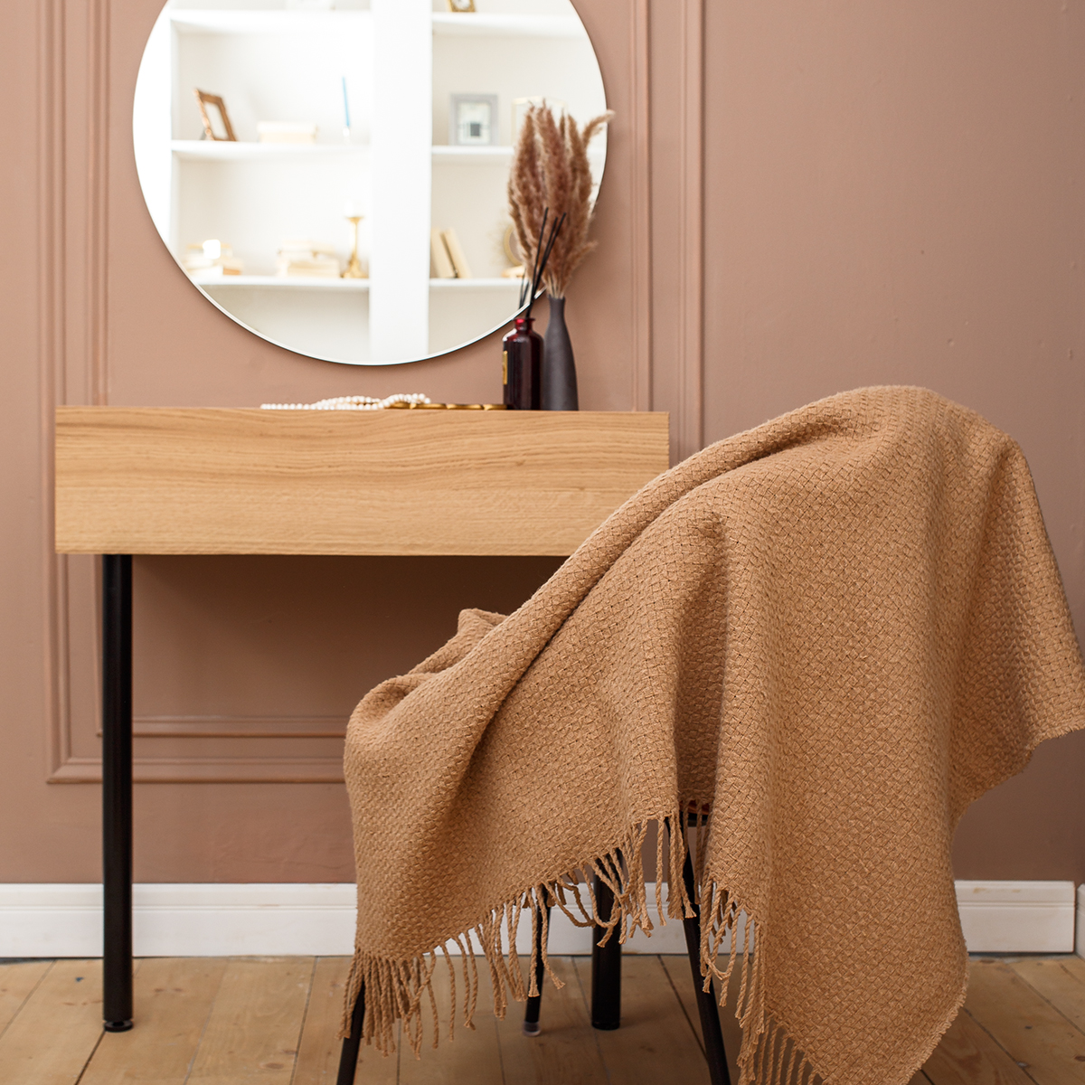 Плед шерстяной | Плед шерстяной КОФЕ С МОЛОКОМ