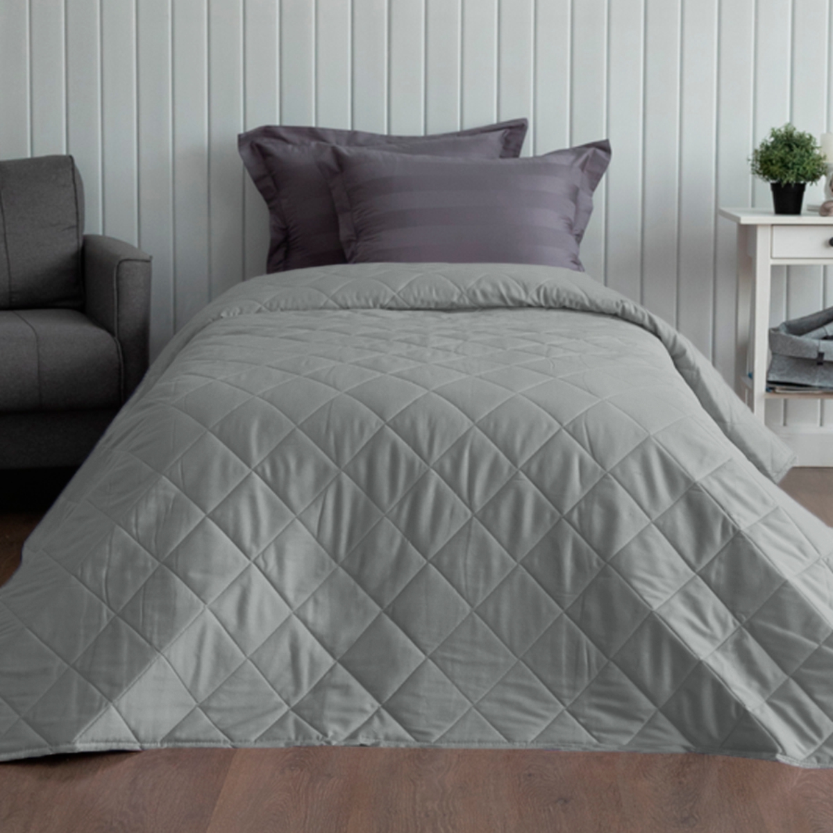 Покрывало хлопковое | ПОКРЫВАЛО ХЛОПКОВОЕ ОДНОТОННОЕ СТАЛЬНОЙ