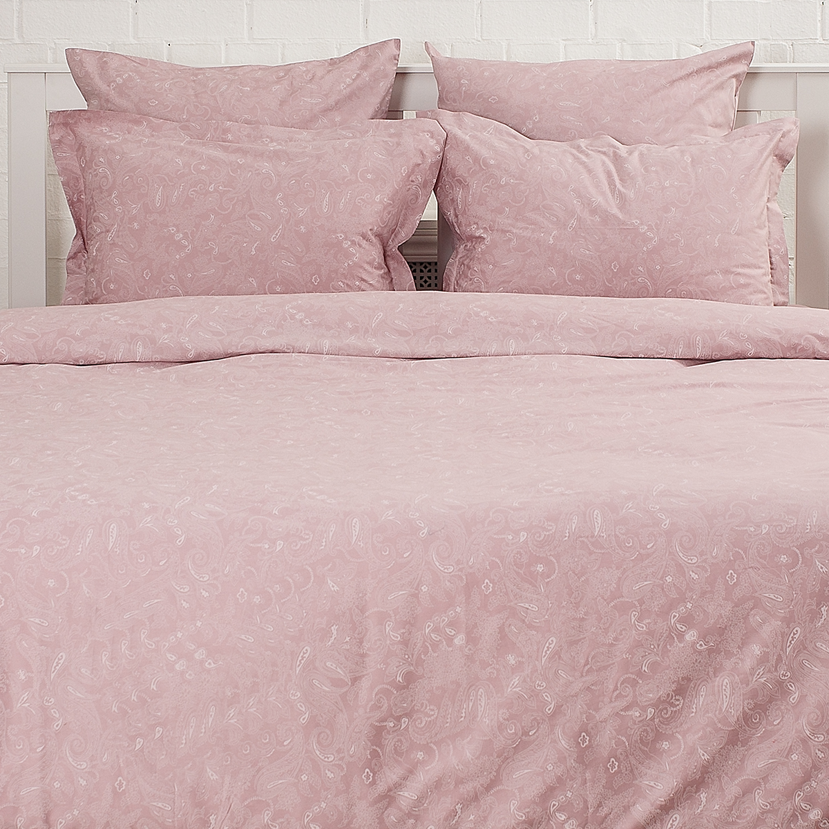 Постельное бельё Cатин | Постельное бельё Сатин Жемчужно-розовый (Paisley)