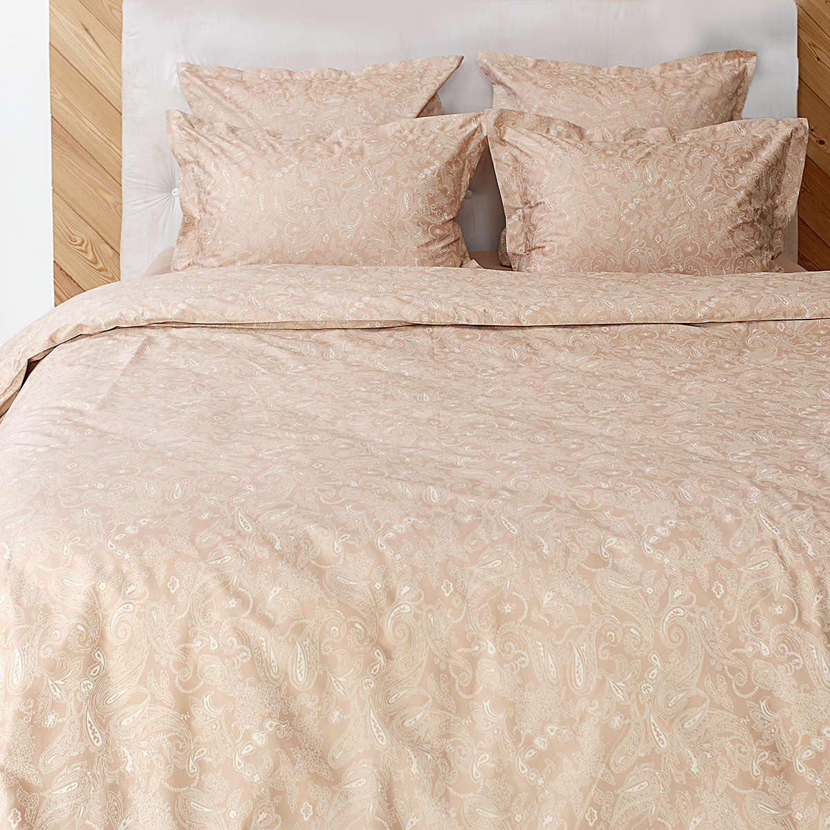 Постельное бельё Cатин | Постельное бельё Сатин Кофе с молоком (Paisley)