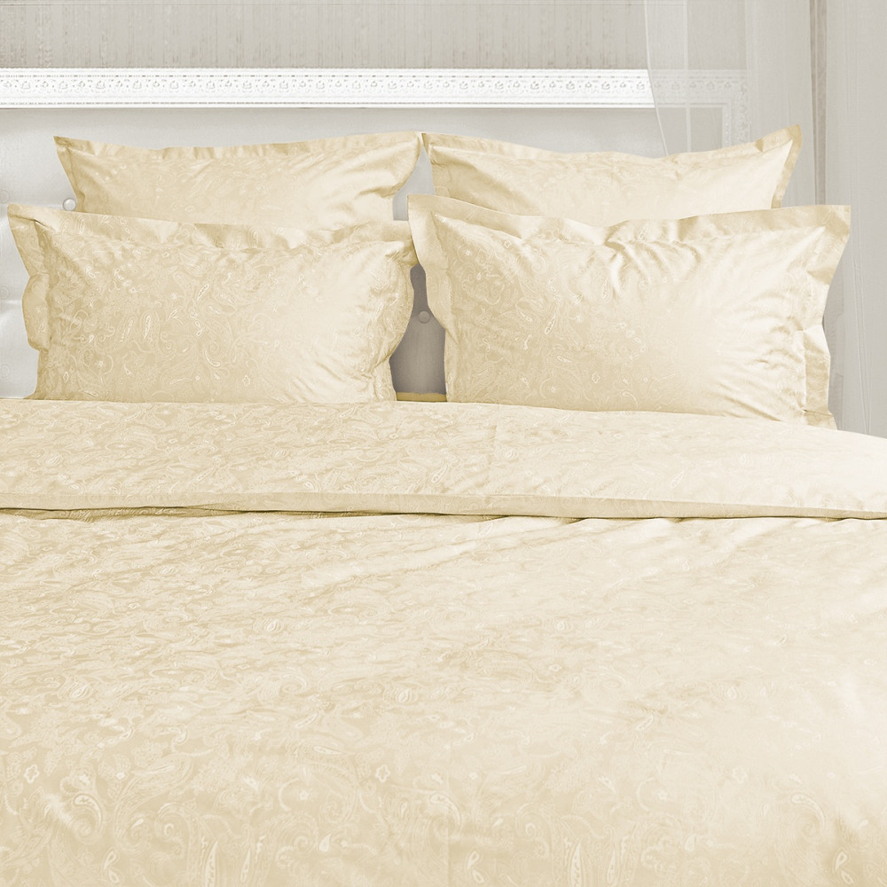 Постельное бельё Cатин | Французская ваниль (Paisley)