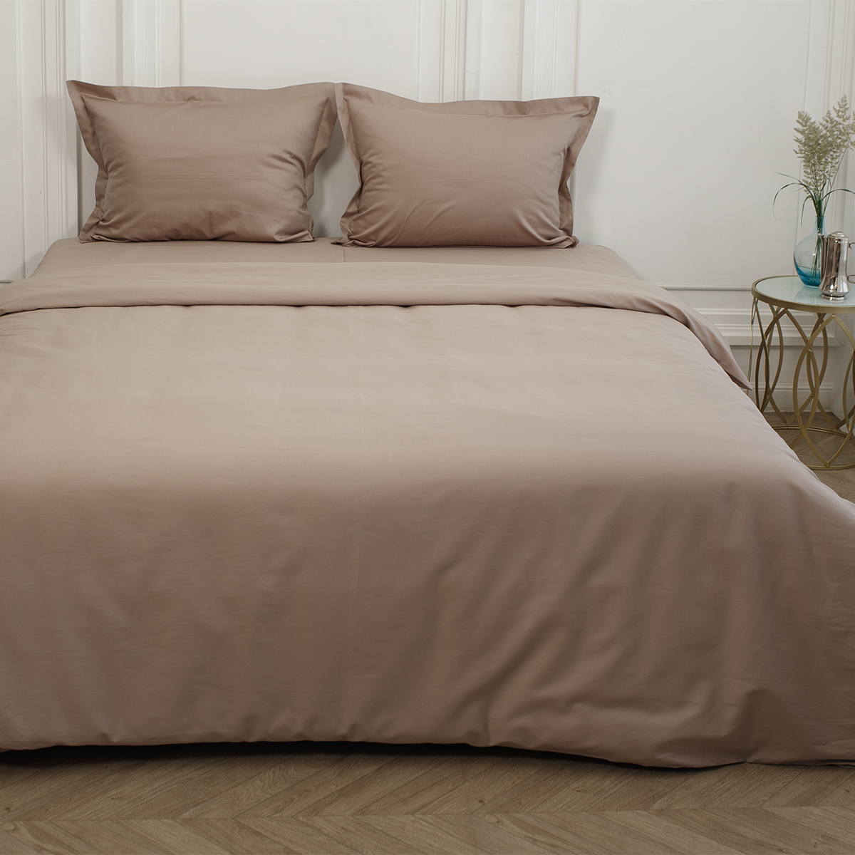 Постельное бельё Сатин однотонный | ПОСТЕЛЬНОЕ БЕЛЬЕ САТИН ОДНОТОННЫЙ КАПУЧИНО