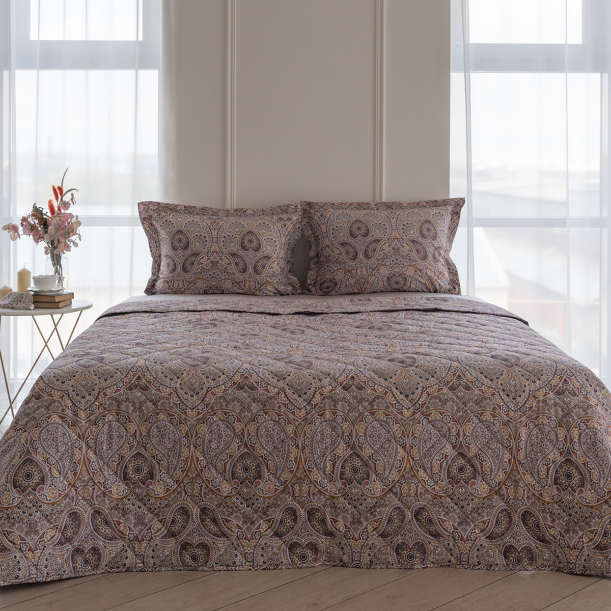 Постельное бельё Cатин | ПОСТЕЛЬНОЕ БЕЛЬЁ САТИН С ОДЕЯЛОМ АРАБЕСКА