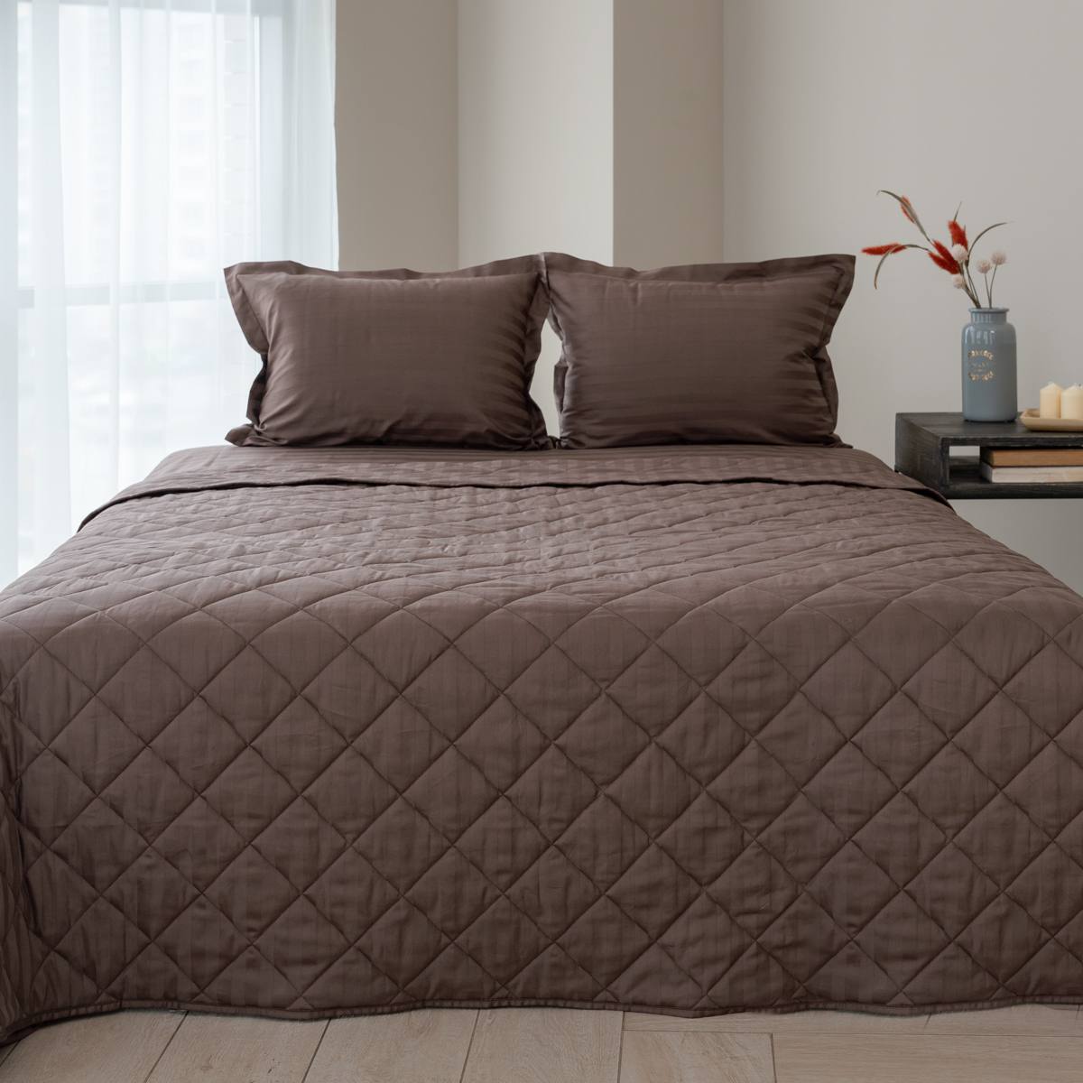 Постельное бельё Cатин | ПОСТЕЛЬНОЕ БЕЛЬЁ САТИН С ОДЕЯЛОМ PRALINE